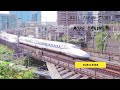 all double_decker e4 shinkansen max arriving u0026 departing at kumagaya station train japan