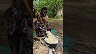 Hadzabe Ugali Preparations#shortsfeed #hadzabe