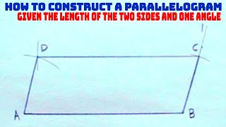HOW TO CONSTRUCT A PARALLELOGRAM GIVEN THE LENGTH OF THE TWO SIDES AND ONE ANGLE||Technical drawing