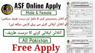 ASF Jobs Online Apply For,Corporal,ASI,Assistant,Corporal Driver,MT Driver,Naib Qasid,Cook,\u0026All Post