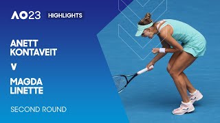 Anett Kontaveit v Magda Linette Highlights | Australian Open 2023 Second Round