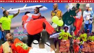 WELCOME BACK HOME! KADAAMA MEETS HER 2 KID AIRPORT GOES VIRAL