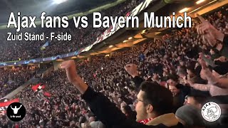 Ajax F-side fans vs Bayern Munich 2018 - amazing atmosphere.