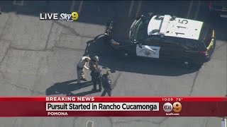 Pursuit Suspect Wanted For Speeding Surrenders At Pomona Police Station