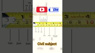 How to read a metric and imperial tape measure #civilengineering #shortsfeed #freshers #viral