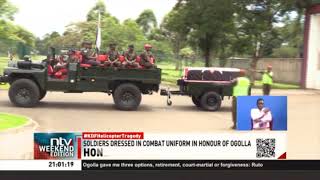 Honouring General Francis Ogolla: Missing wingman formation, 21-gun salute