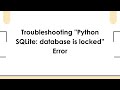 Troubleshooting 