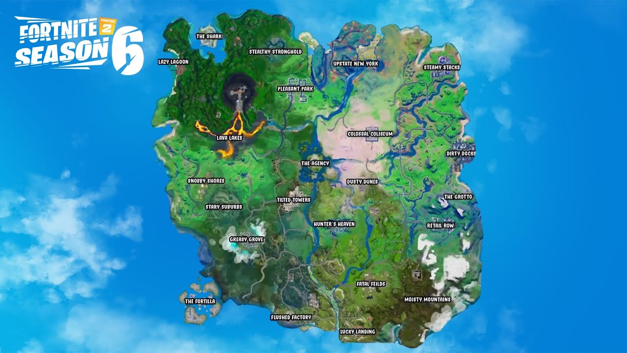 Fortnite Season 6 Map - YouTube