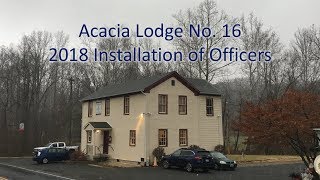 Acacia Lodge No. 16 Installation of Officers for 2018