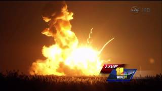 Breaking!! NASA Antares Rocket Explosion! Reporter's Reactions