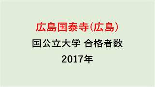 広島国泰寺高校　大学合格者数　2017～2014年【グラフでわかる】