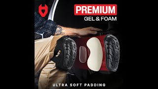 NoCry Professional Gel Knee Pads for Work with Soft Foam and Gel Cushion Heavy Duty Cap