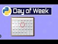 Switch Case Statement to Print Day of Week in Python