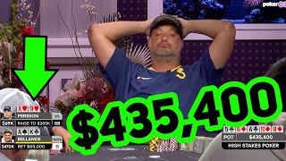 Eric Persson Tries Massive Bluff vs Jean-Robert Bellande in $435,400 Pot on High Stakes Poker