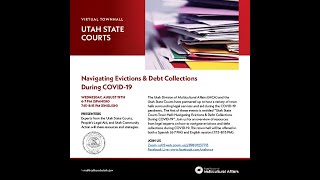 Utah State Courts Town Hall: Navigating Evictions & Debt Collections During COVID-19