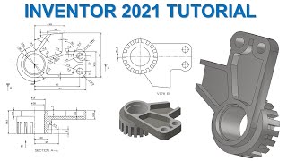 Inventor 2021 Tutorial #202 | 3D Model Basic Beginners