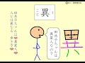 漢字アニメ「異」　３０回　かんで 食べたい　小六漢字