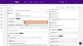 Creating A Shipment Label Using Fedex Ship Manager At Fedex Com In The Compact View