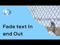 How to FADE TEXT In and Out | video editing (Tutorial 2021)