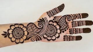 Rakhi special mehndi for hand||Arabic mehendi design||simple mehandi ka design