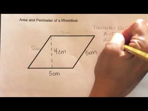 How to find the Area and Perimeter of a Rhombus How to find the Area and Perimeter of a Rhombus