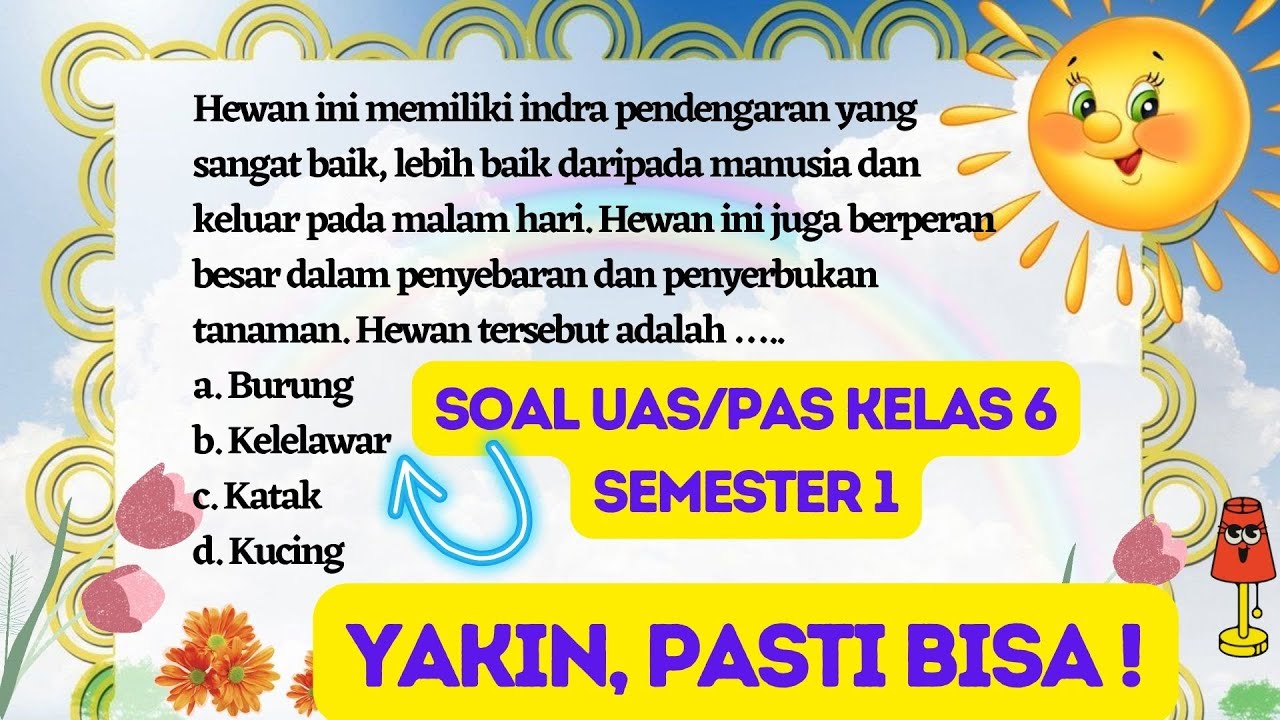 SOAL UAS/PAS IPA KELAS 6 SEMESTER 1 - YouTube