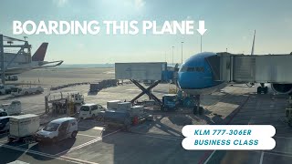 [HD] Boarding - KLM 777-306ER at Amsterdam Schiphol Airport I Business Class I KL713 I RoopramAv