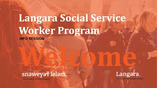 Langara Social Service Worker Program | Info Session 2020