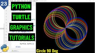 Draw Circle 90 Degree with Python Turtle | Python Turtle Graphics Tutorial #23 | python turtle