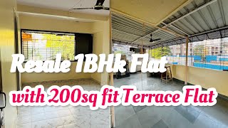 Resale 1BHK Flat with 200sq Fit Terrace flat | Rajaji Path Dombivali East |