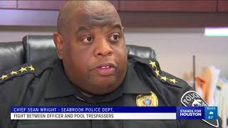 Fight between Seabrook police officer and pool trespassers caught on video