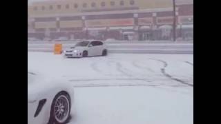 Fun Snow Drifting in a slammed Subaru WRX Hatchback