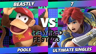 ReWired Fest 2023 - Beastly (Diddy Kong) Vs. 7 (Roy) Smash Ultimate - SSBU