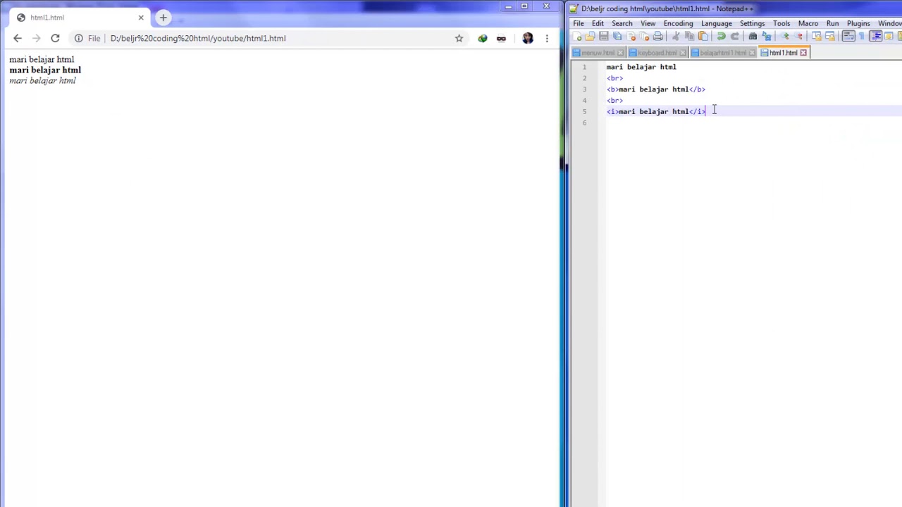 Tutorial Belajar HTML Pemula Dasar - #2 Basic Text Formatting - YouTube