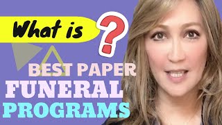 What Type Of Paper Is Best To Use For Funeral Programs