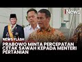 Mentan Bertemu Prabowo di Istana, Bahas Percepatan Cetak Sawah dari Papua hingga Sumatera