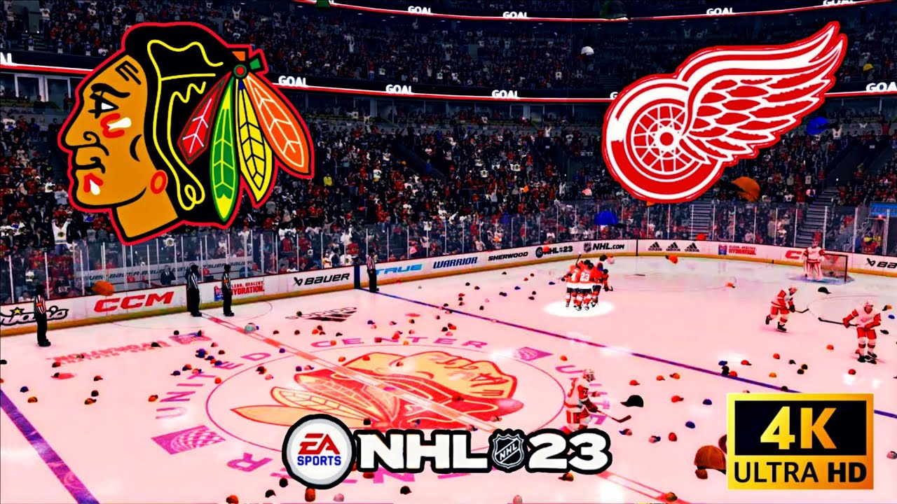 Chicago Blackhawks Vs Detroit Redwings! Kane Scores 4! NHL 23! 4K! PS5 ...