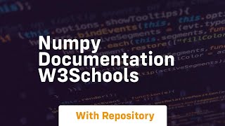 numpy documentation w3schools