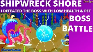 Prodigy Math Game:SHIPRWRECK SHORE BOSS BATTLE: I defeated the Boss with My LOW Health & Pet level: