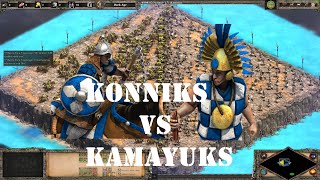 Konniks vs Kamayuks 保加利亞騎兵 vs 槍隊長 世紀帝國2決定版 v40874