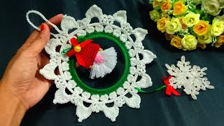 🎄Crochet Christmas Ornaments‼️Crochet Christmas Wreath Ornament‼️ Crochet Snowflakes @Chacabella