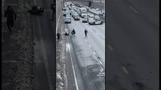 Police Chase at decarie boul in Montreal