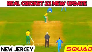 Real Cricket 22 New Update | Rc22 New Update Today| Real Cricket 22 New Jersey Update | Rc22 Squad