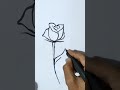 simple rose drawing tutorial 😨🌹 drawing shorts art