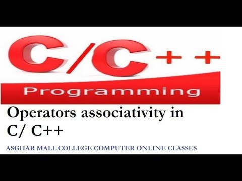 Operator Associativity And Precedence In C/ C++ - YouTube