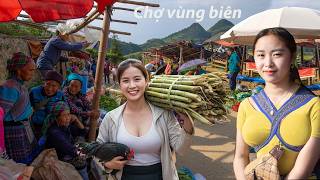 Chợ phiên vùng biên trên đỉnh núi - toàn những bông hoa  trẻ đẹp địu con đi chợ mà thấy buồn