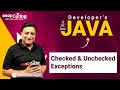 Checked & Unchecked Exceptions in Java | Exception Handling | Java for Developers | #Java #Lec69