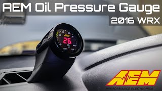 AEM X-Series Oil Pressure Gauge - 2015+ WRX