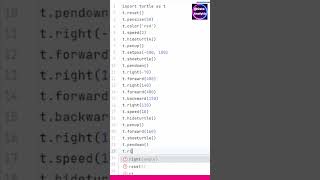 Turtle Graphics Package in Python Draw Alphabet A #python #pythonprogramming #coding