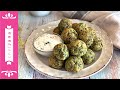 VEGAN SPINACH BALLS AND LEMON DILL DIP! LOW-FAT & GLUTEN-FREE